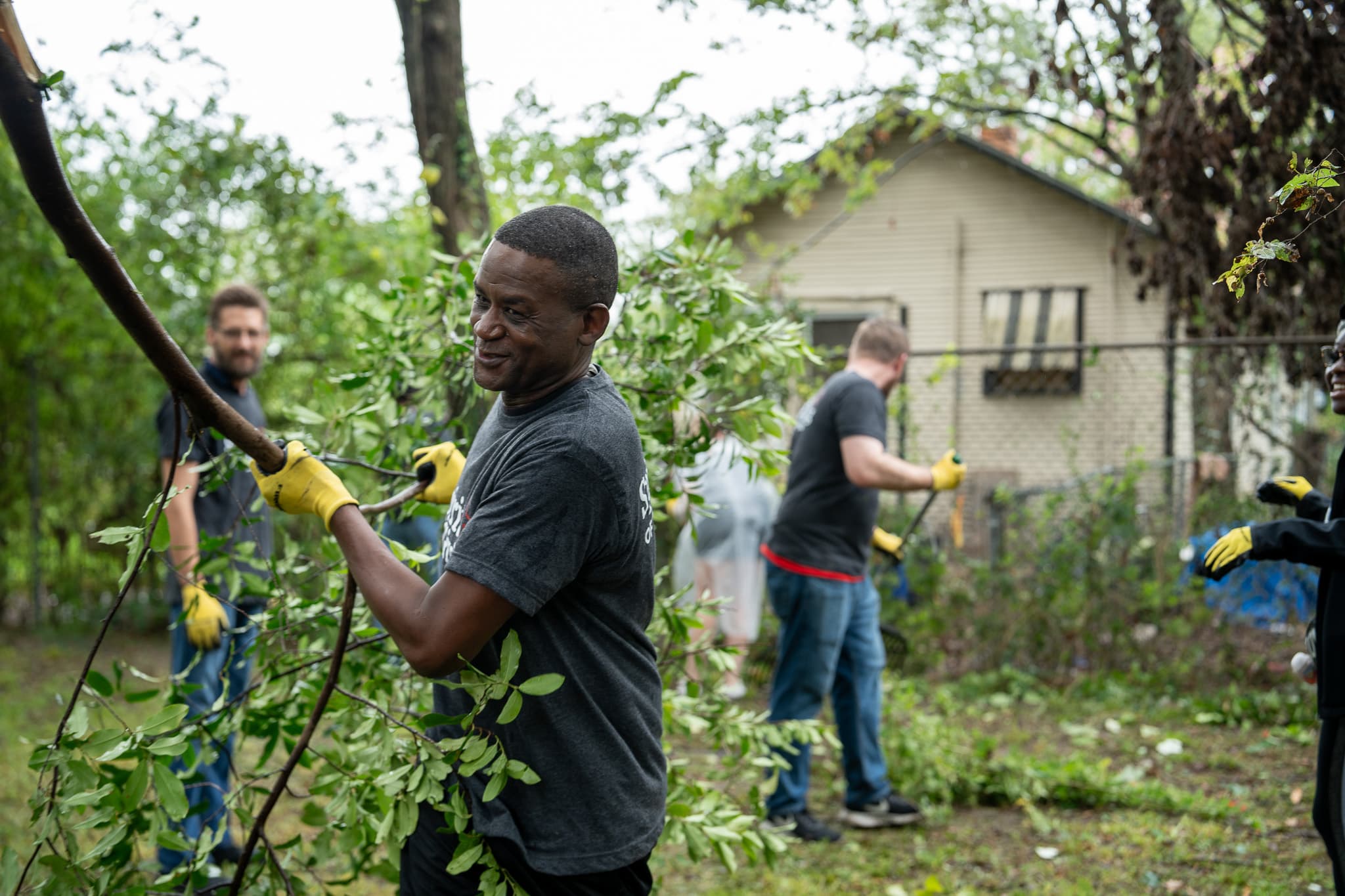 Volunteers rebuilding homes
